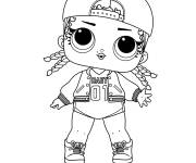 Coloriage Fille adolescente MC Swag