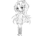Coloriage Fille adolescente mignonne de manga
