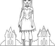 Coloriage Fille gothique ado