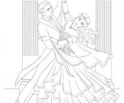 Coloriage Les danseurs pour filles ado