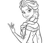 Coloriage Personnage Elsa de Disney pour fille ado