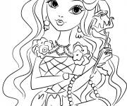 Coloriage Princesse fille ado de 12 ans