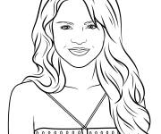 Coloriage Selena Gomez pour filles adolescentes