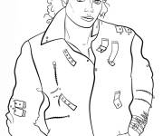 Coloriage Star Michael Jackson