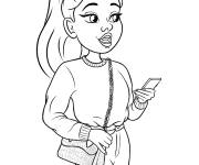 Coloriage Swag fille ado de dessin anim&eacute;
