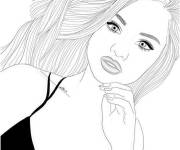 Coloriage Swag pour fille ado