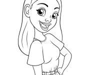 Coloriage Une belle fille adolescente de 10 ans