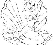 Coloriage Une belle sir&egrave;ne pour fille adolescente