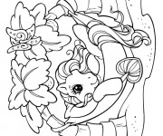 Coloriage Cheval de Barbie magique