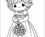 Coloriage Fille 5 ans innocente