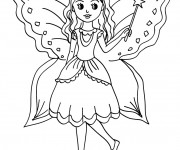 Coloriage et dessins gratuit Fille Ange à imprimer