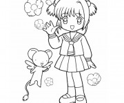 Coloriage et dessins gratuit Fille Dessin animé à imprimer