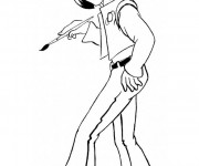 Coloriage Fille en train de dessiner