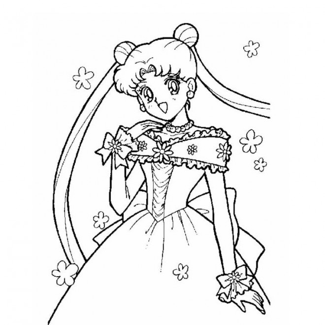 Coloriage Fille Kawaii Dessin Gratuit A Imprimer