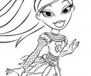 Coloriage Fille s'entraine au patinage