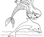 Coloriage Fille Sir&egrave;ne
