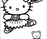 Coloriage Hello Kitty  en vecteur