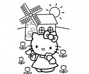 Coloriage Hello Kitty pour Fille