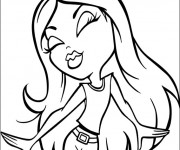 Coloriage La belle Fille &agrave; d&eacute;couper