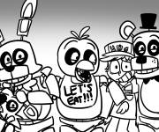 Coloriage et dessins gratuit Affiche de dessin anim&eacute; FNAF à imprimer