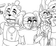 Coloriage Animatronics amusantes de jeux FNAF