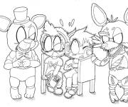 Coloriage Animatronics kawaii FNAF