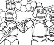 Coloriage et dessins gratuit Bande de Musique de FNAF à imprimer