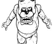 Coloriage Bonnie comme zombie