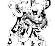 Coloriage Bonnie d&eacute;chir&eacute;e maternelle FNAF