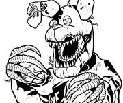 Coloriage Bonnie en graffiti de FNAF