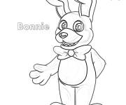 Coloriage et dessins gratuit Bonnie FNAF avec mod&egrave;le à imprimer