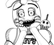 Coloriage Chica de FNAF joyeux