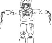 Coloriage et dessins gratuit Chica dess&eacute;ch&eacute;e FNAF à imprimer