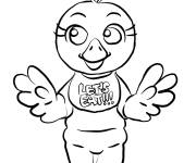 Coloriage et dessins gratuit Chica mignonne de FNAF à imprimer