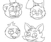 Coloriage et dessins gratuit Cinq nuits chez Freddy's Fnaf à imprimer