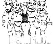 Coloriage Des robots effrayants de FNAF