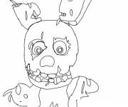 Coloriage et dessins gratuit Five Nights at Freddy's en noir et blanc à imprimer