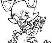Coloriage Foxy de FNAF stylis&eacute;