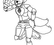 Coloriage Foxy de FNAF te salue