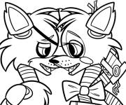 Coloriage Foxy et Mangle de FNAF