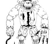 Coloriage Foxy qui fait peur