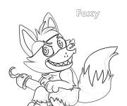 Coloriage et dessins gratuit Foxy r&eacute;aliste fnaf à imprimer