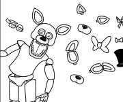 Coloriage Foxy simple avec motif