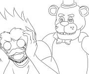 Coloriage Freddy a la poursuite d'un gar&ccedil;on