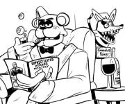 Coloriage Freddy dans le r&ocirc;le de d&eacute;tective