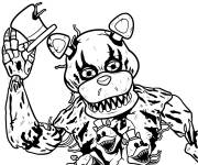 Coloriage et dessins gratuit Freddy effrayant de FNAF à imprimer