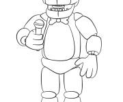 Coloriage et dessins gratuit Freddy en chantant à imprimer