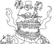 Coloriage Freddy g&eacute;ant de FNAF
