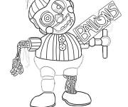 Coloriage Gar&ccedil;on Withered Balloon FNAF