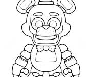 Coloriage Illustration de Freddy Fazbear facile